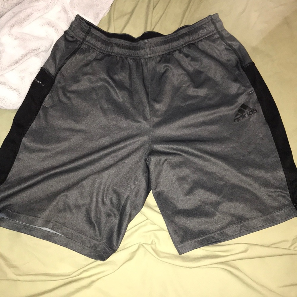 Adidas Grey/Black Athletic Shorts